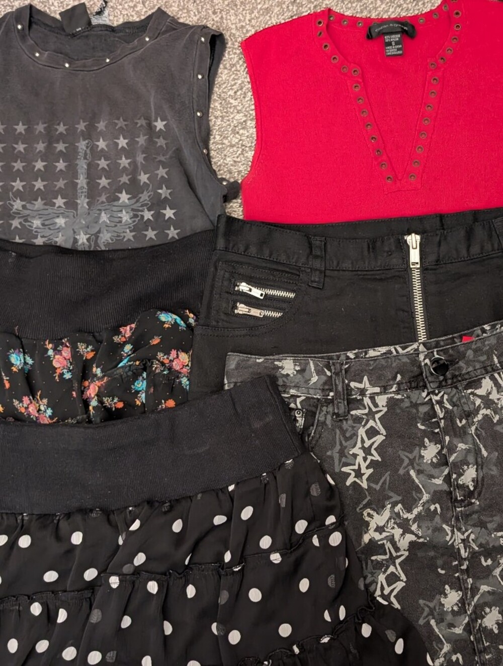 Vintage H&M Punk Grunge Collection Tops And Skirts